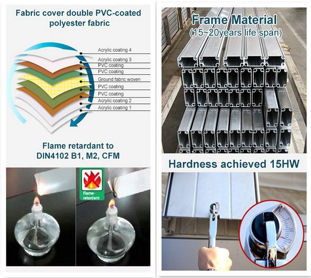 paddle court tent material
